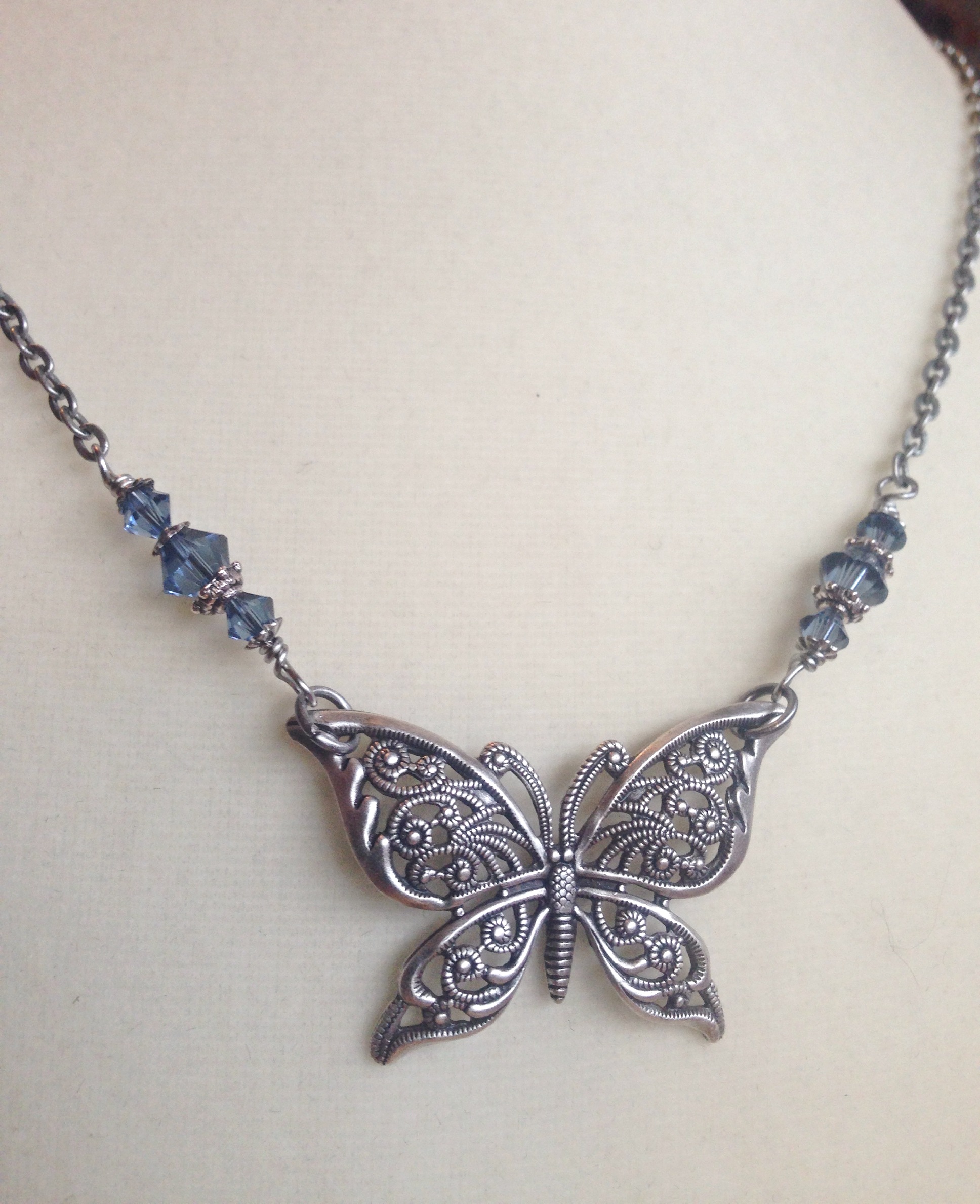 Filigree Butterfly with Swarovski Crystals